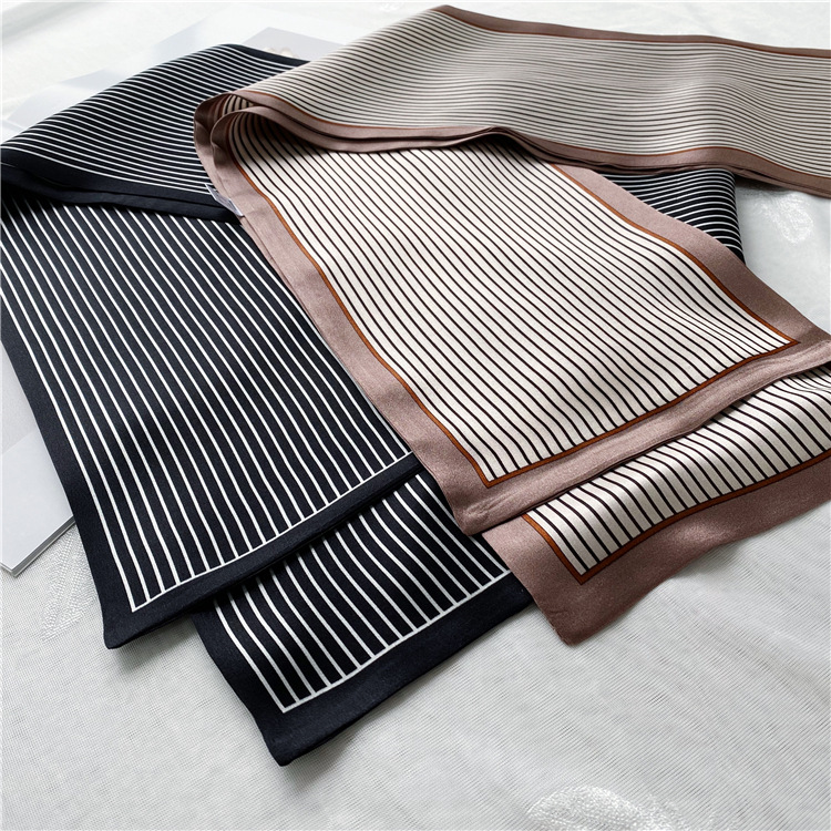 Thin and narrow silk long small silk scarf women's fashion long square scarf 002