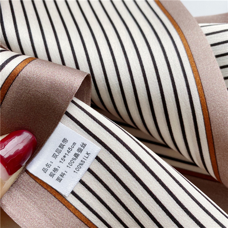 Thin and narrow silk long small silk scarf women's fashion long square scarf 002