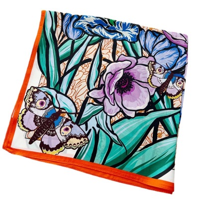 Women's spring and summer middle square Scarf decoration 081