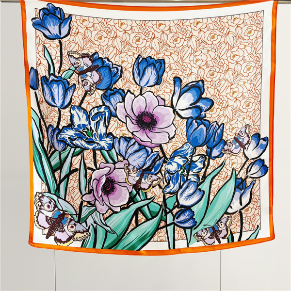 Women's spring and summer middle square Scarf decoration 081