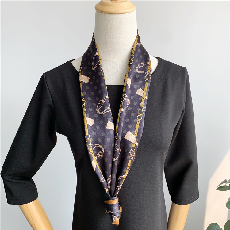 Workplace Mulberry Silk scarf Fashion Double sided streamer for women 049