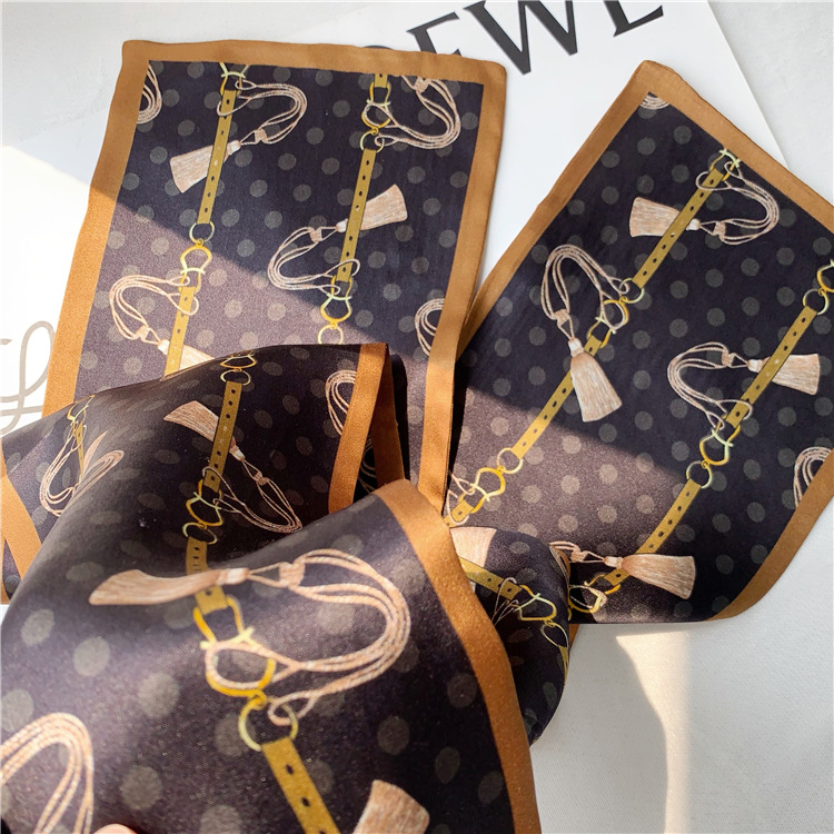 Workplace Mulberry Silk scarf Fashion Double sided streamer for women 049