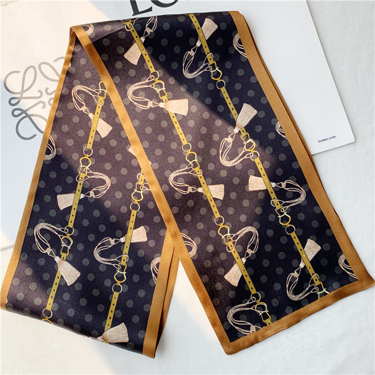 Workplace Mulberry Silk scarf Fashion Double sided streamer for women 049