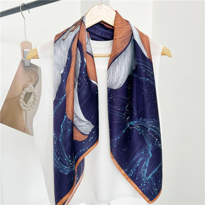 Crabapple flower flower square scarf square scarf Silk scarf shawl female 117