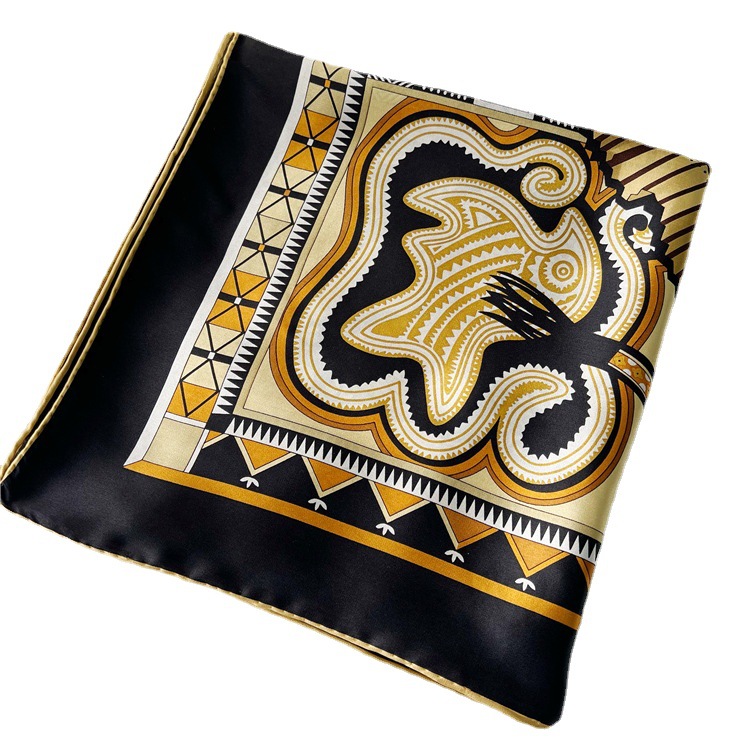 Elegant Bohemian Mulberry Silk Large Square Shawl for Women 147