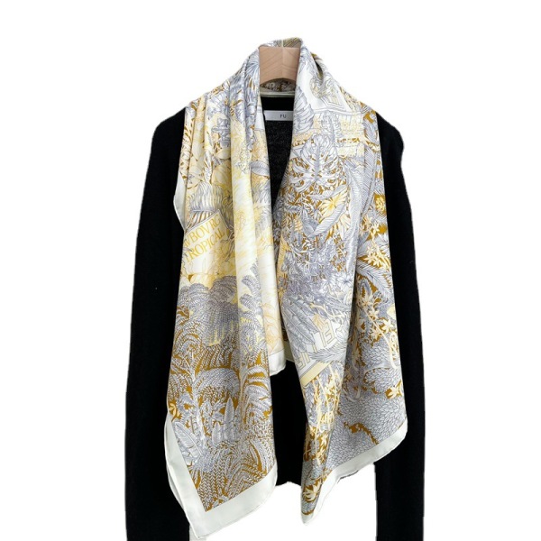 Elegant Twill Silk Female Mulberry Silk Scarf Shawl 155