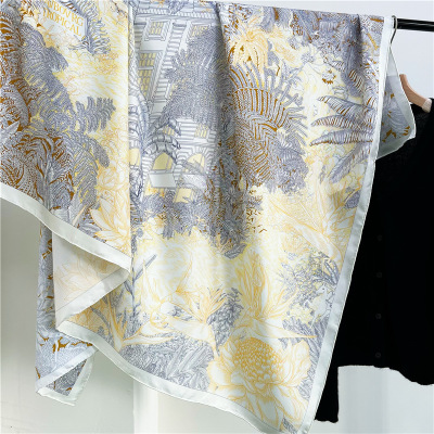 Elegant Twill Silk Female Mulberry Silk Scarf Shawl 155