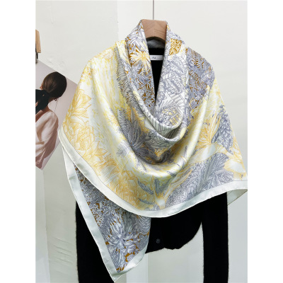 Elegant Twill Silk Female Mulberry Silk Scarf Shawl 155
