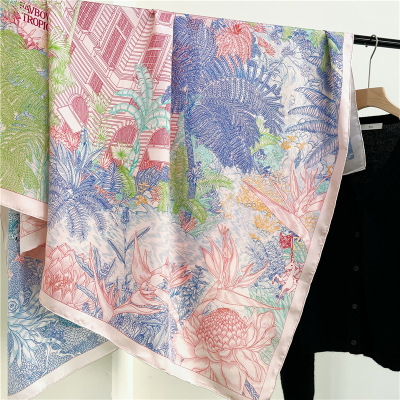 Elegant Twill Silk Female Mulberry Silk Scarf Shawl 155