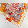 Jungle Flower Leopard Female Mulberry Silk Shawl Square 158
