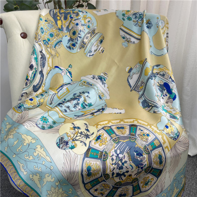 Large square scarf Mulberry Silk Scarf Female autumn and winter 126