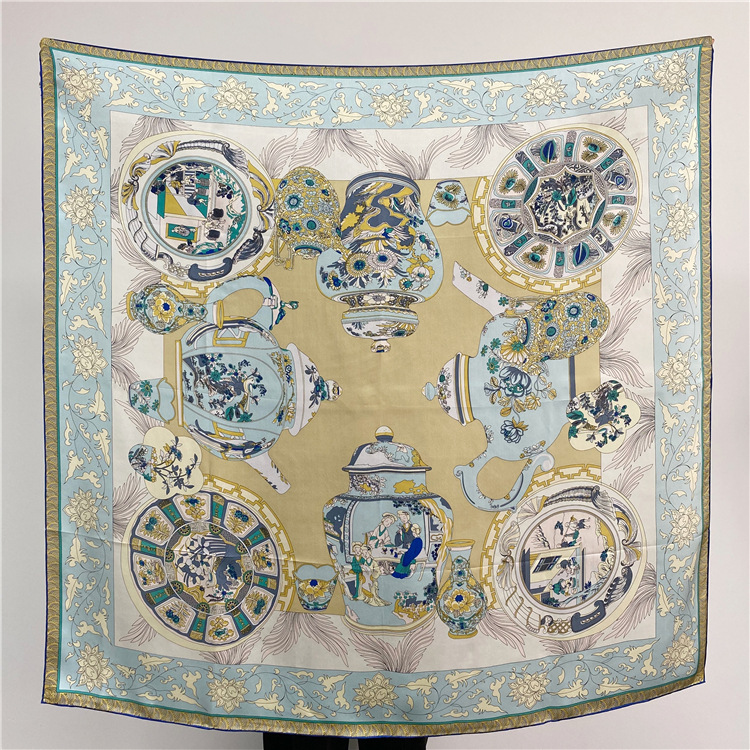 Large square scarf Mulberry Silk Scarf Female autumn and winter 126