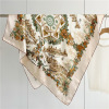 Real Silk Scarf Women's Garden Castle Mulberry Silk Shawl 128