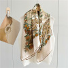 Real Silk Scarf Women's Garden Castle Mulberry Silk Shawl 128
