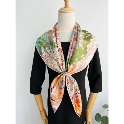 Sintra Gardens Mulberry Silk Scarf Square Scarf Shawl 105