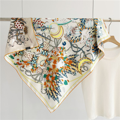 Square Scarf Double Sided Two Color Mulberry Silk Scarf Shawl 104