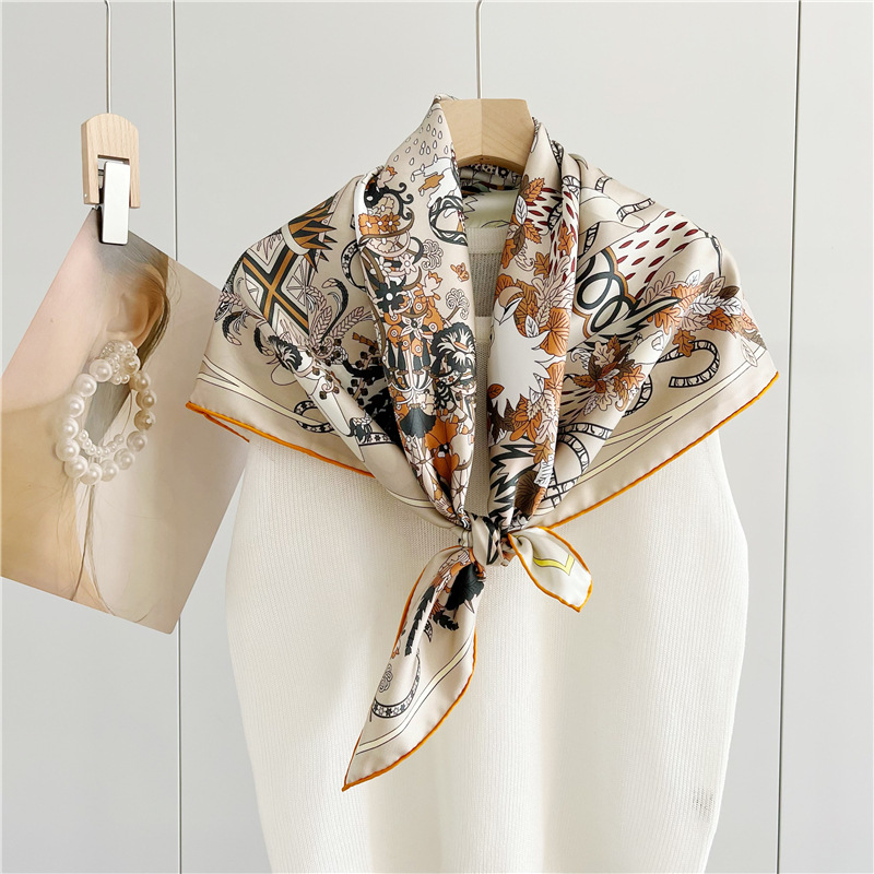 Square Scarf Double Sided Two Color Mulberry Silk Scarf Shawl 104