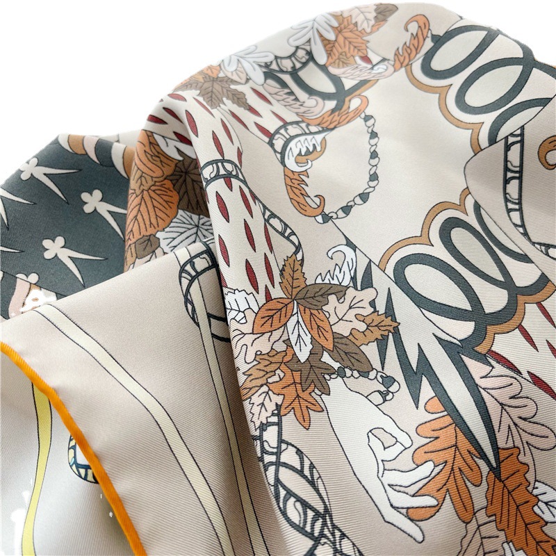 Square Scarf Double Sided Two Color Mulberry Silk Scarf Shawl 104