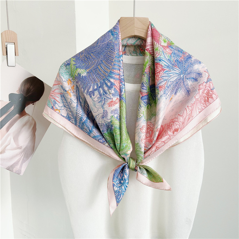 Square Scarf Spring and Autumn fashion Mulberry Silk Scarf Shawl 101