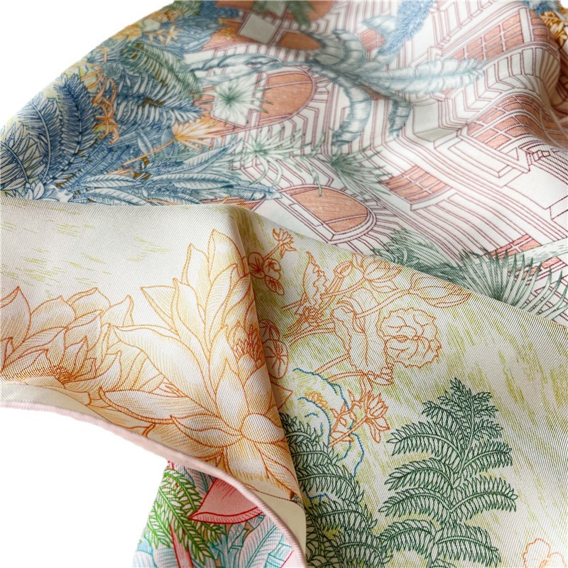 Square Scarf Spring and Autumn fashion Mulberry Silk Scarf Shawl 101