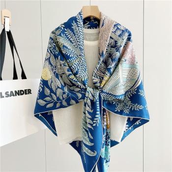 Twill Silk Female Mulberry Silk large square Scarf Shawl Dual Purpose 151