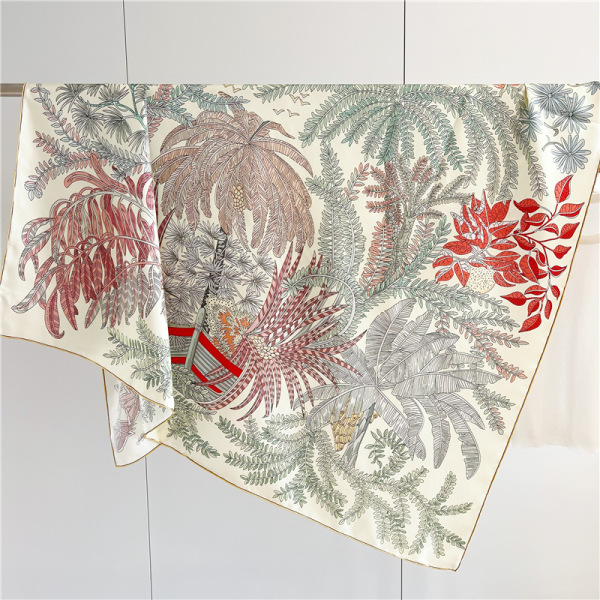Twill Silk Female Mulberry Silk large square Scarf Shawl Dual Purpose 151