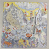 Universe Atlas Square Scarf Mulberry Silk Scarf Real Silk 116