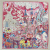 Universe Atlas Square Scarf Mulberry Silk Scarf Real Silk 116