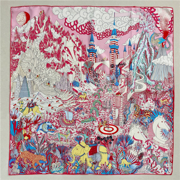 Universe Atlas Square Scarf Mulberry Silk Scarf Real Silk 116