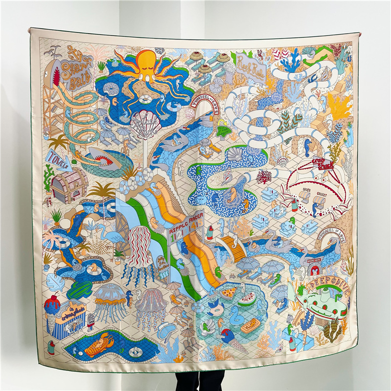 Water amusement park Mulberry Silk Women's office shawl 159