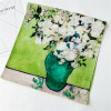 White Rose Mulberry Silk Scarf Female 111