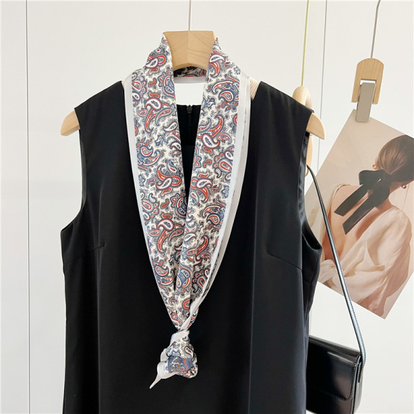 Double layer double faced silk scarf 163